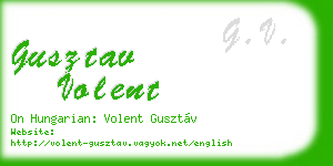 gusztav volent business card