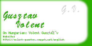 gusztav volent business card